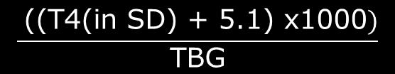 T4/TBG ratio