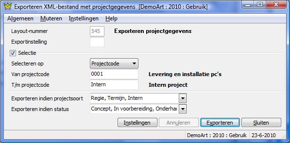 KING OPTIES KOPPELING PROJECTEN 2/2 Exporteren projectmedewerkers naar XML Met deze module kunt u een XML-exportbestand met projectmedewerkers aanmaken volgens een door u zelf te kiezen layout.