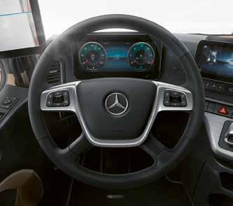 Toegang tot de Mercedes-Benz Truck App Portal is daarbij eveneens inbegrepen, van waaruit een groot aantal apps voor het secundaire Multi-Touch Display kan worden gedownload voor meer efficiëntie en