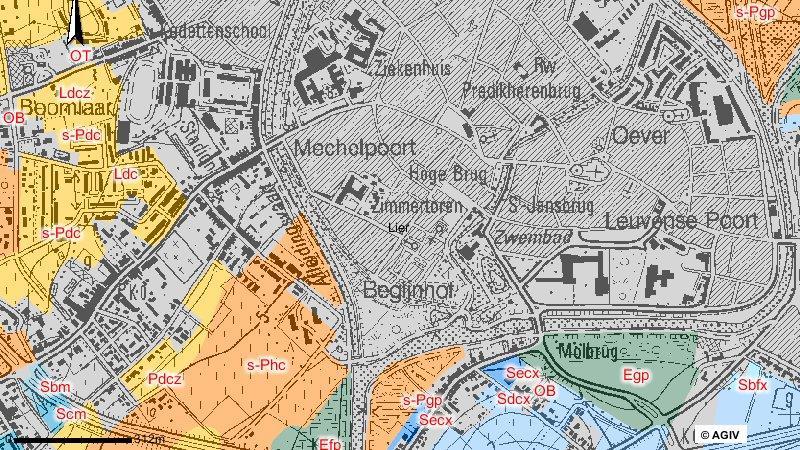stadscentrum van Lier en is bijgevolg niet gekarteerd (6).