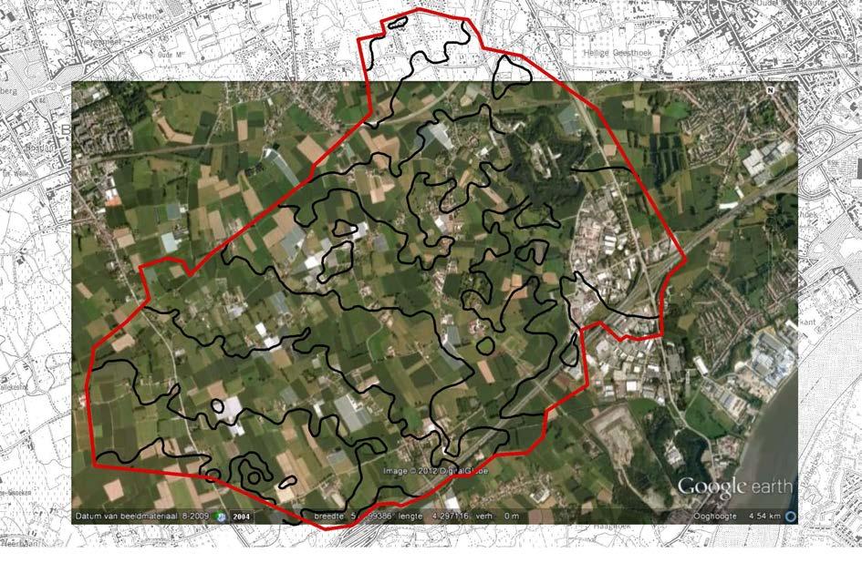 Grondwaterstudie glastuinbouwcluster Melsele 12 TGO11/04 Figuur 10 Hoogtelijnen gebruikt om het DTM op te stellen 3.5 