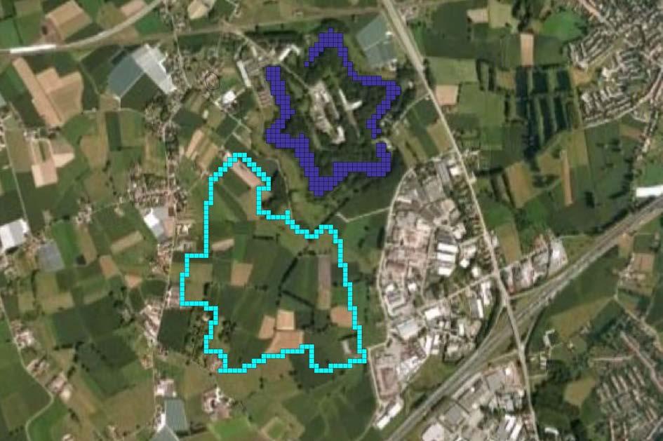 Grondwaterstudie glastuinbouwcluster Melsele 16 TGO11/04 Figuur 13 Tabel 5 Ligging van de ringgracht rond het Fort van Zwijndrecht en van de irrigatiegracht rond het projectterrein Beschikbaar