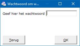 Toon wachtwoord Anders dan in de Bridge Office Resultaten 5 serie, is uw wachtwoord beveiligt met een wachtwoord.