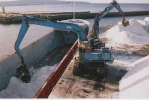Een bulkschip vervoert graan, ijzererts, steenkool, zand, cement, zout of suiker in het ruim.