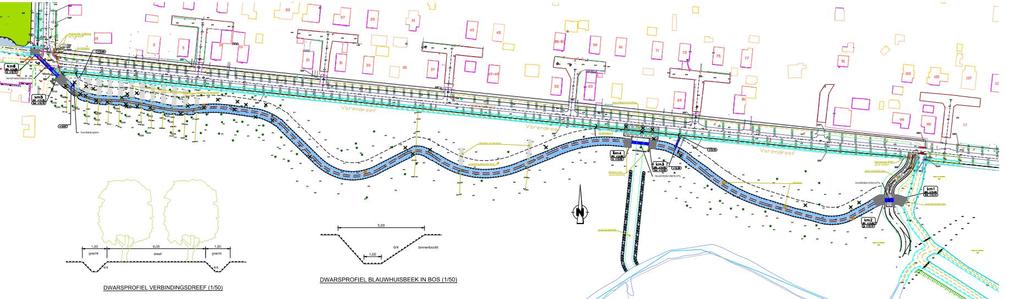 De noordoostzijde van het perceel, aansluitend op de overstromingszone, wordt ontwikkeld als een open ruimte in hooilandbeheer. Hiertoe wordt de bouwvoor afgegraven.