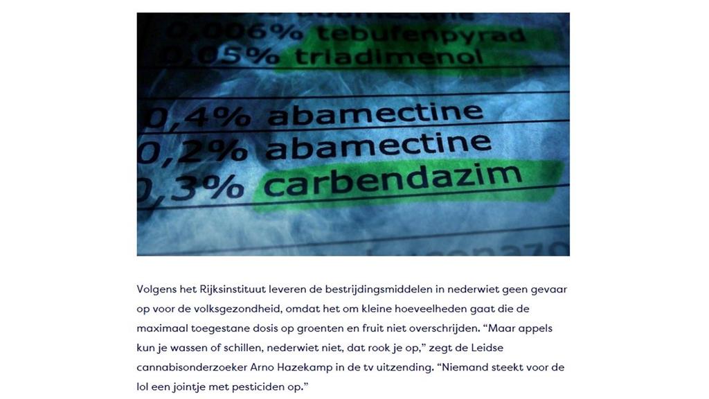 omdat het om kleine hoeveelheden gaat die de maximaal