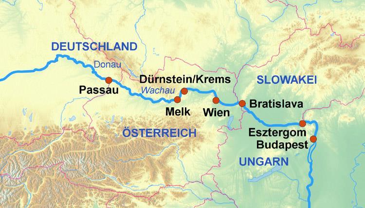 De Donau, de bakermat van de Habsburgse geschiedenis, brengt ons van de keizerlijke stad Wenen, via Bratislava tot Budapest. U zal genieten van heel mooie natuurlandschappen.