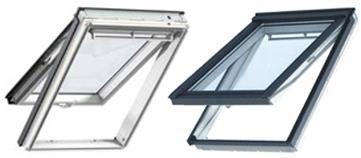 15-90 Velux uitzet tuimel venster Nieuwe Generatie VELUX uitzet tuimel venster Wit of blank afgelakt en kunststof Antraciet aluminium