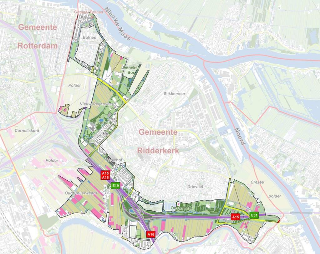 2 Gebiedsbeschrijving 2.1 Begrenzing Peilgebied 27A ligt tussen de verstedelijkte gebieden van Rotterdam, Ridderkerk, Barendrecht en Hendrik-Ido-Ambacht (figuur 1).