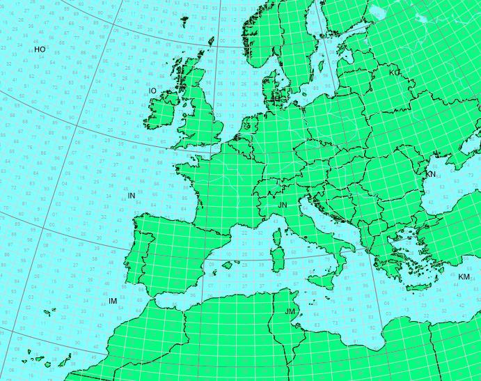 Maps: Courtesy G7RAU De begrenzingen van Tr + MS voor