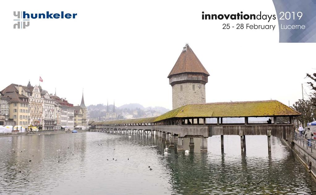 www.amstelgraphics.com Hunkeler Innovationdays 2019 Van 25 tot en met 28 februari 2019 worden in het Zwitserse Luzern voor de 13e keer de Innovationdays georganiseerd.