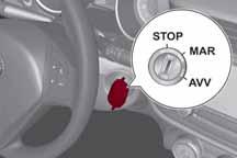 WEGWIJS IN UW AUTO CONTACTSLOT De sleutel kan op drie standen worden gedraaid fig. 4: STOP: motor uit, sleutel kan verwijderd worden; stuurkolom is vergrendeld. Sommige elektrische apparaten (bijv.