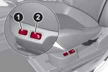 7tot de gewenste stand is bereikt. 8) Stoelverwarming (voor bepaalde versies/markten) Druk, met de sleutel naar stand MAR gedraaid, op knop 1 fig. 8om de functie in/uit te schakelen.