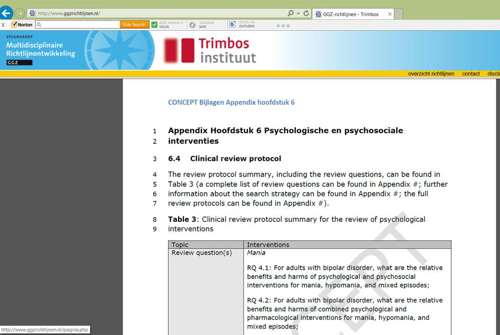 Wetenschappelijke onderbouwing in de appendices op wwww.