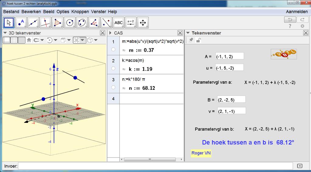 Werken met de CAS van GeoGebra in de derde graad R.