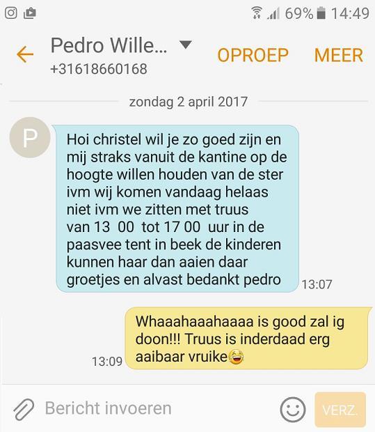 En zo zeen veer inmiddels alwaer aangekomme aan t eind van dit versjlaag. De oetsjmieter is aafkomstig van sjpeler/grensrechter Pedro Willems.