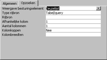 4.6 Keuzelijstjes (op basis van query s) in de tabel opnemen. We hebben naast de query teamlijstje ook een query categorielijstje gemaakt. Deze moeten nu worden opgenomen in de tabel leden.