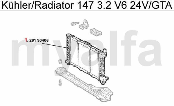 1 26190406 Radiateur 147/156