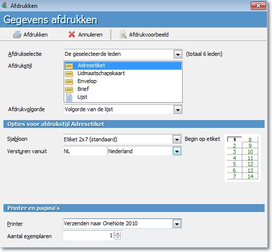 Contributiefacturen afdrukken Onder Opties voor afdrukstijl Contributiefactuur kiest u de sjabloon die voor het afdrukken van de contributiefacturen gebruikt moet worden.