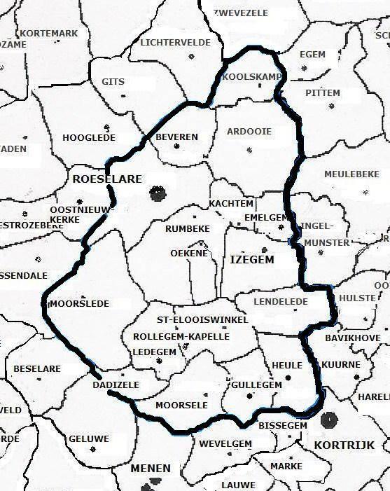 OMTREK 2019 SNELHEID ROLLEGEM-KAPELLE LEDEGEM ST-ELOOIS-WINKEL LENDELEDE MOORSLEDE DADIZELE HEULE GULLEGEM MOORSELE RUMBEKE OEKENE ROESELARE IZEGEM KACHTEM EMELGEM BEVEREN-ROES. ARDOOIE KOOLSKAMP KL.