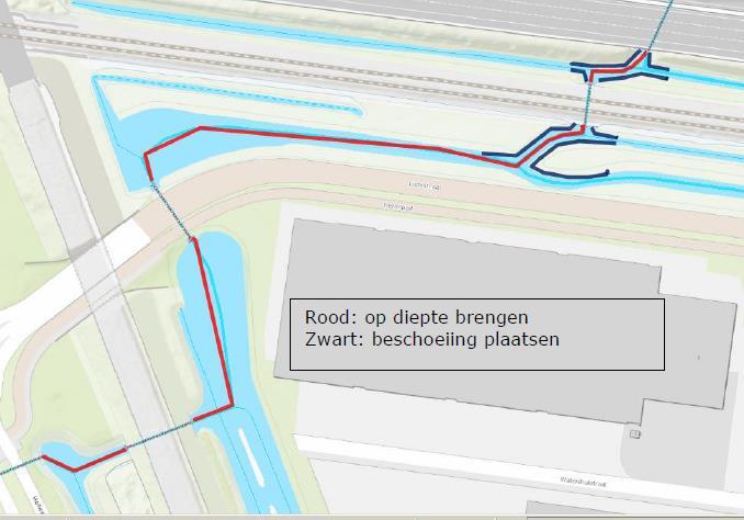 4. Op diepte brengen (baggeren) van watergangen en plaatsen van beschoeiingen nabij