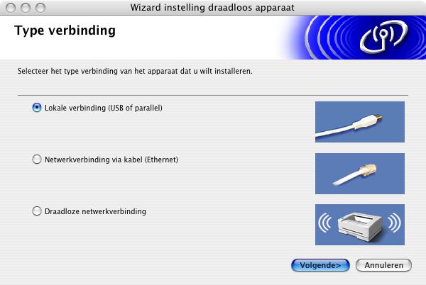 Stap 2 Het stuurprogramma en software installeren 6 Plaats de meegeleverde CD-ROM in uw CD-ROM-station. 11 Bij gebruik van Mac OS X 10.2.4 tot 10.2.8: Klik op Voeg toe.