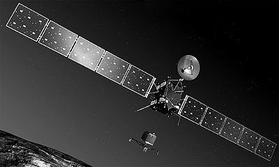 RUIMTESONDE In 2014 kwam de ruimtesonde Rosetta aan bij een komeet. De ruimtesonde bevond zich op dat moment op ruim achthonderd miljoen kilometer van de aarde. 14.