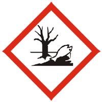 Milieugevaarlijk R50/53: Zeer vergiftig voor in het water levende organismen; kan in het aquatisch milieu op lange termijn schadelijke effecten veroorzaken.