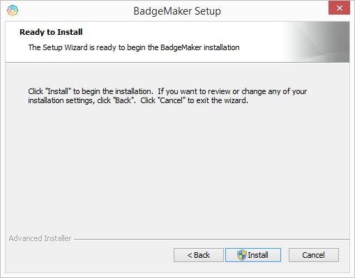 Als u BadgeMaker niet op een specifieke locatie wilt installeren kunt u gewoon de standaard locatie aanhouden die al is aangegeven door de Setup. Stap 4.