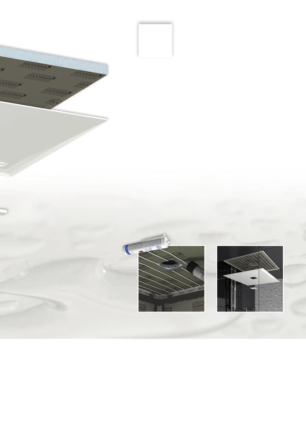 Met de vloer gelijkgewerkte douchebodems inclusief oppervlakte-element LUX ELEMENTS -TUB-/TUB-LINE FINISH Montagelijm