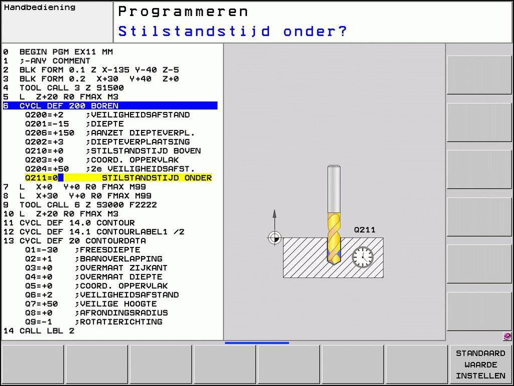 2 Met bewerkingscycli werken 2.1 Cyclus definiëren via softkeys De softkeybalk toont de verschillende cyclusgroepen Cyclusgroep selecteren, bijv. boorcycli Cyclus selecteren, bijv.