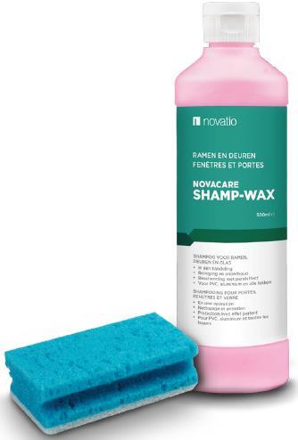 Product periodiek onderhoud: maandelijks Novacare Shamp-wax Eigenschappen Beschermende reiniging van lak en poedercoating, eveneens de ideale glasreiniger.