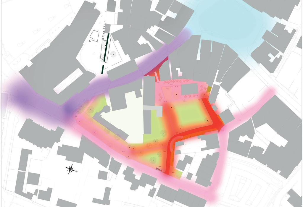 Concept LICHTNIVEAU Het gemiddelde lichtniveau in de Tuin van Soer licht lager dan in de omliggende staten. Binnen de tuin zijn twee licht niveaus te onderscheiden.