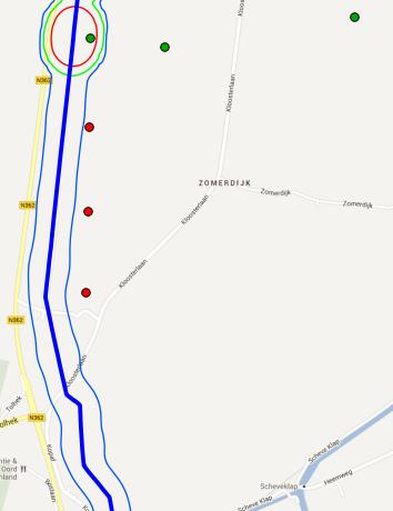 121 Figuur 9.2 Huidige en toekomstige situatie PR-contouren N-509-40 Bron: DNV GL, Invloed op PR van gastransportleidingen N-509-40 en N-509-90, juni 2013.