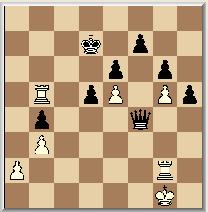 Na 28 zetten bood Arnaud, met wit spelend, remise aan: Een manoeuvre, die toch wel wat lichtvaardig is te noemen! Wit aarzelt niet 45. Lxc3, Txc3 46. Pd4, Pc6 47. Pxc6, Dxc6 48. Tf1, Le3 49. Txe3 50.
