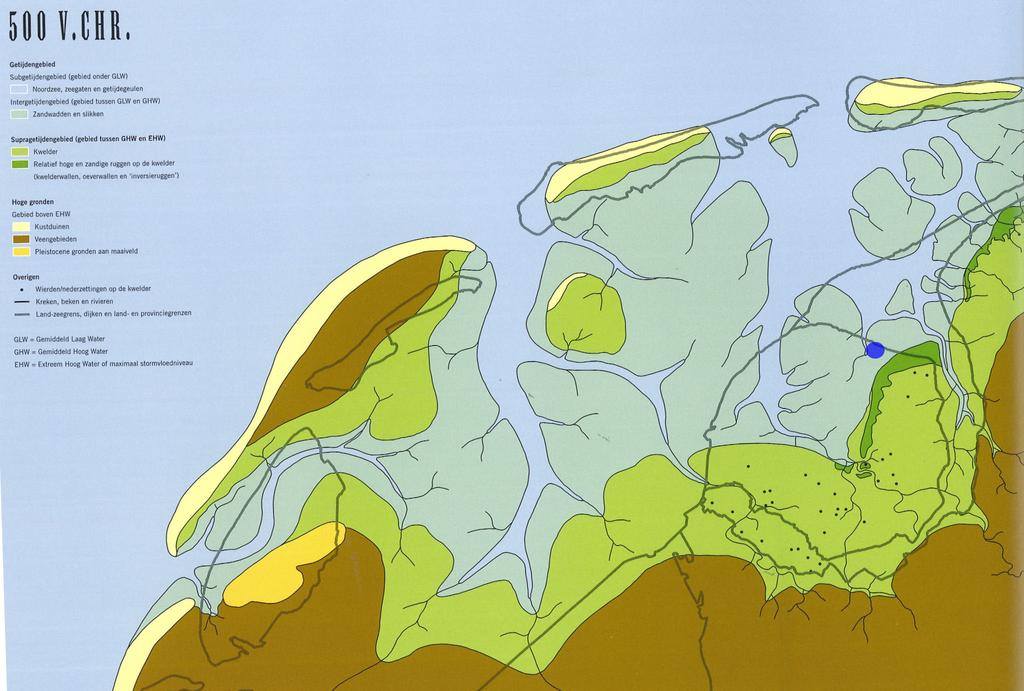 Afbeelding 6. Paleogeografische situatie in de IJzertijd.