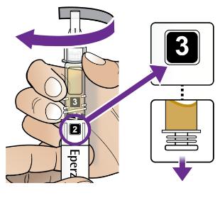 Stap 5 Bevestig de naald 5a Verwijder het lipje van de buitenste naaldbeschermer (Figuur L). Verwijder lipje Houd de pen recht omhoog voordat u de naald bevestigt.