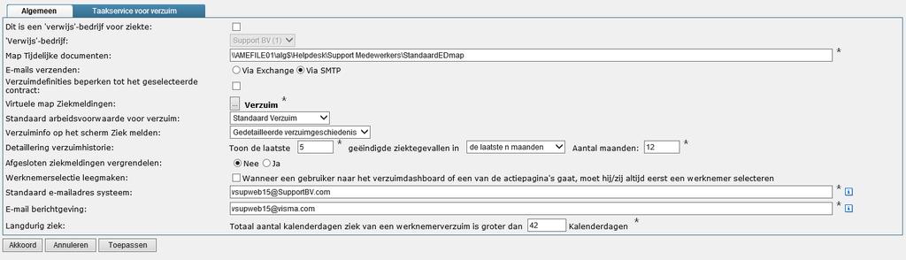 Dit heeft het grote voordeel dat u de verzuimprocedures niet voor ieder bedrijf afzonderlijk hoeft in te richten.