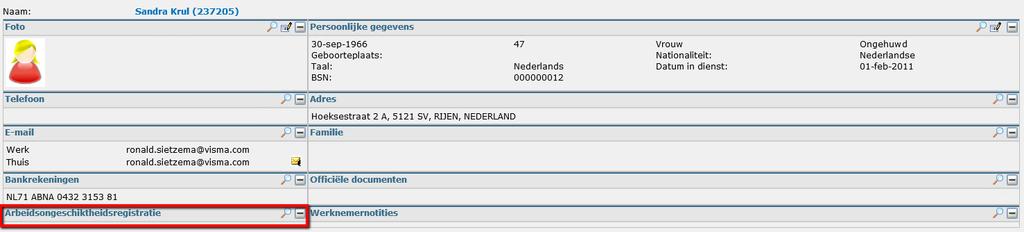 Ga naar de sectie Arbeidsongeschiktheidsregistratie en klik op het loepje/vergrootglas-icoon: 12.