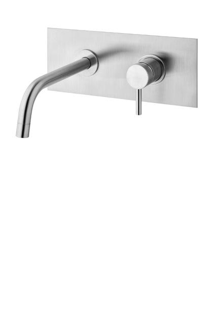 LIG 001..102 Mitigeur bain/douche à encastrer complet avec inverseur, bec avec mousseur M18x1,5 et set de douche.