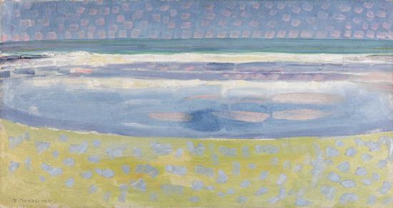 Ruimte 4 Piet Mondriaan, Bomen aan het Gein: opkomende maan, 1907 Piet Mondriaan, Zee na zonsondergang, 1909 In dit schilderij van Piet Mondriaan wordt tegenlicht gesuggereerd.