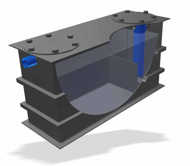 INEGRAAL VEAFSCEIER PE OVENGRONS levert Vetafscheiders in de materialen PE of beton.