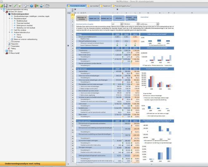 MyOfficeValue templates voor efficiënte financiële analyses Elke analysestap wordt uitvoerig toegelicht en krijgt u uitleg over de analysemethode.