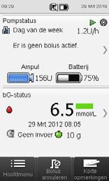 Insulinetoediening starten 1 2 3 Pomp is gestopt Weet u zeker dat u de pomp wilt starten? In het Menu pomp kies je Start pomp.