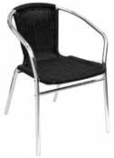 U507 Afmeting (cm):  U Naturel 0,00 U507 Zwart 0,00 Opklapbare stoel essen/aluminium Stapelbare