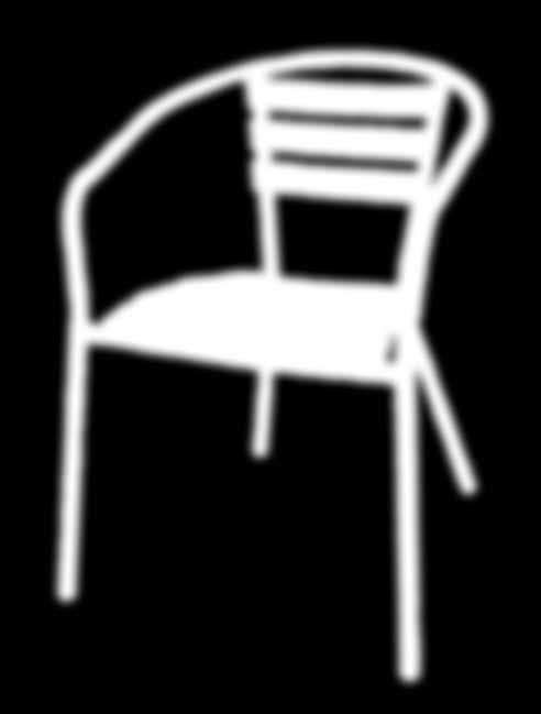 OUTDOOR / MEUBILAIR Stapelbare aluminium stoelen Ideaal voor zowel binnen als