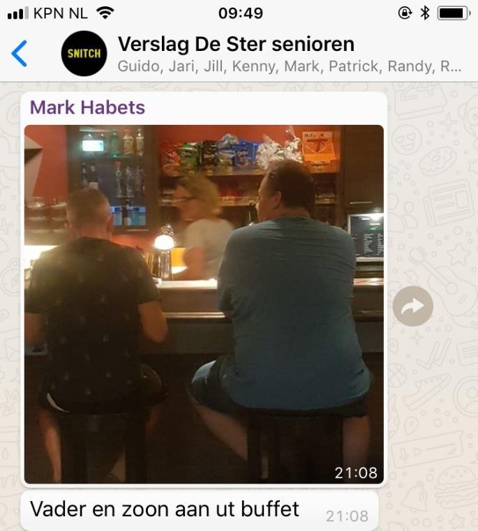 Die make d r dan geliek unne gezellige oavend van in de kantine.