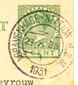 Het stempel werd toegezonden op 20 mei 1927.