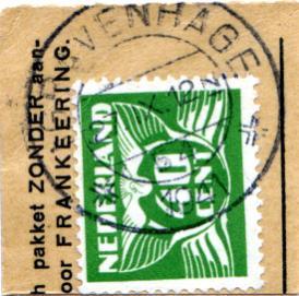 Het stempel werd toegezonden op 24 december 1927.