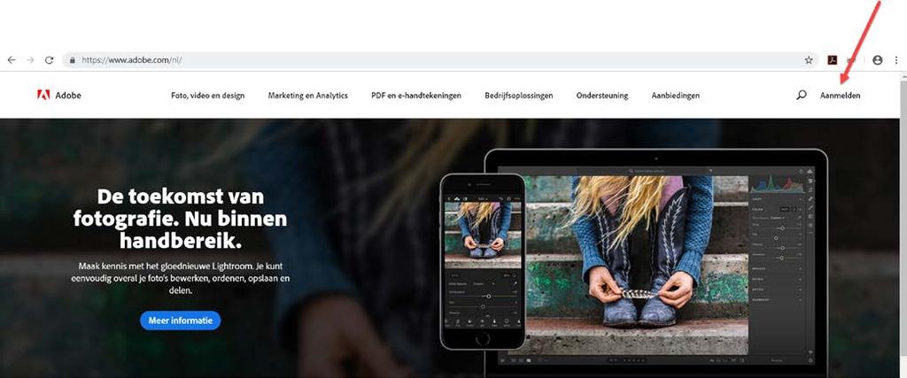 2. Bestaand Adobe CC- abonnement verlengen Om je Creative Cloud-abonnement te verlengen heb je enkel de door ons verstrekte